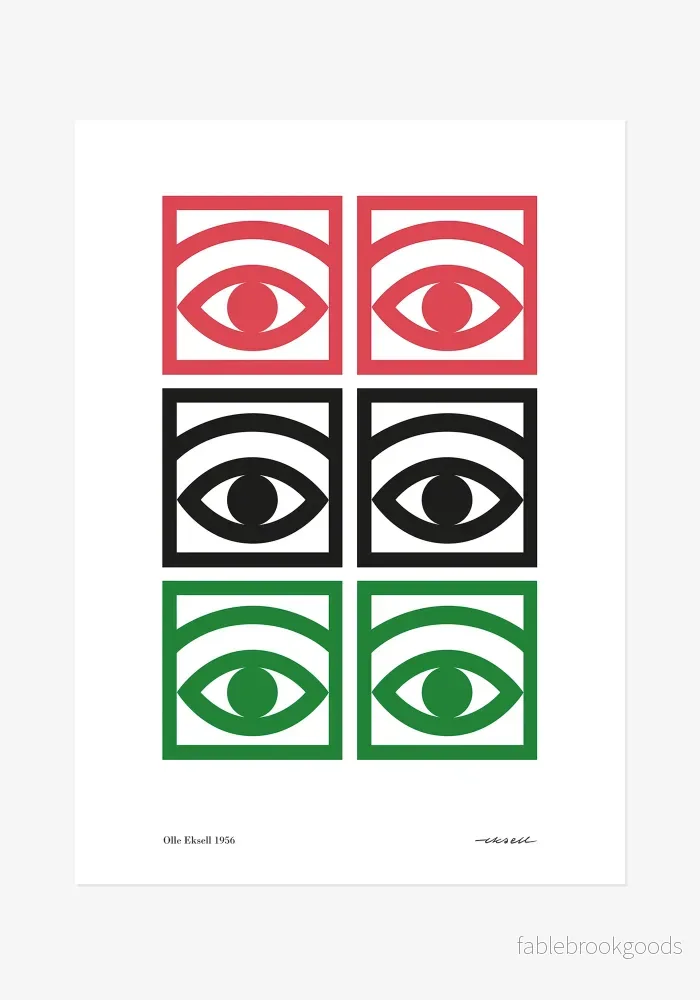 Poster, Olle Eksell, Ögonkako, colourful