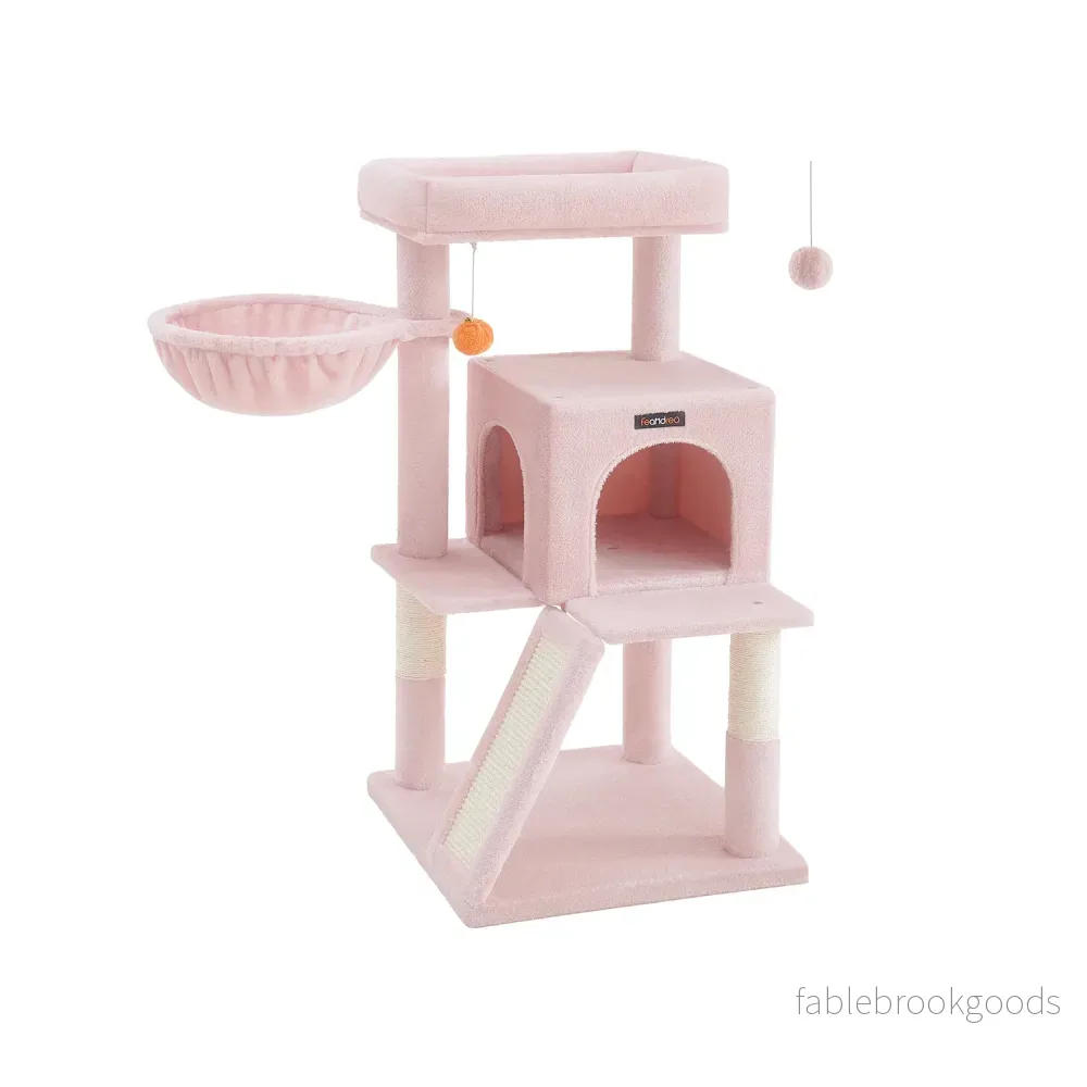 Skrapstolpe – Stor plattform – Pastellrosa Skrapstolpe – Stor plattform – Pastellrosa