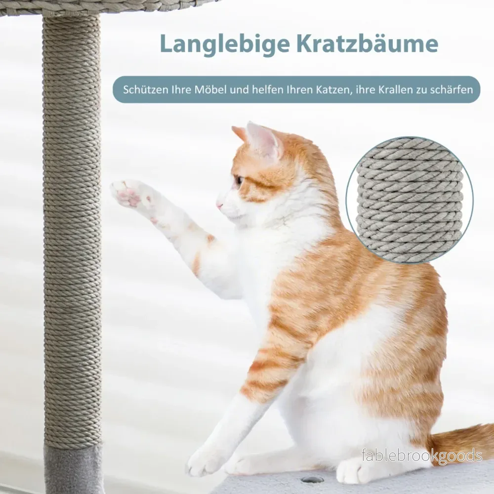 Inomhus – kattträd med böjd metallram nivå Cat Activity Center – 3 – Grå - Bild 2