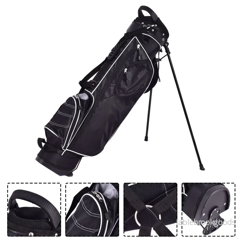 Golfbag – tum Pencil Bag Professionell åkpåse Standbag med nackstöd och bärrem – 9 – Svart - Bild 2