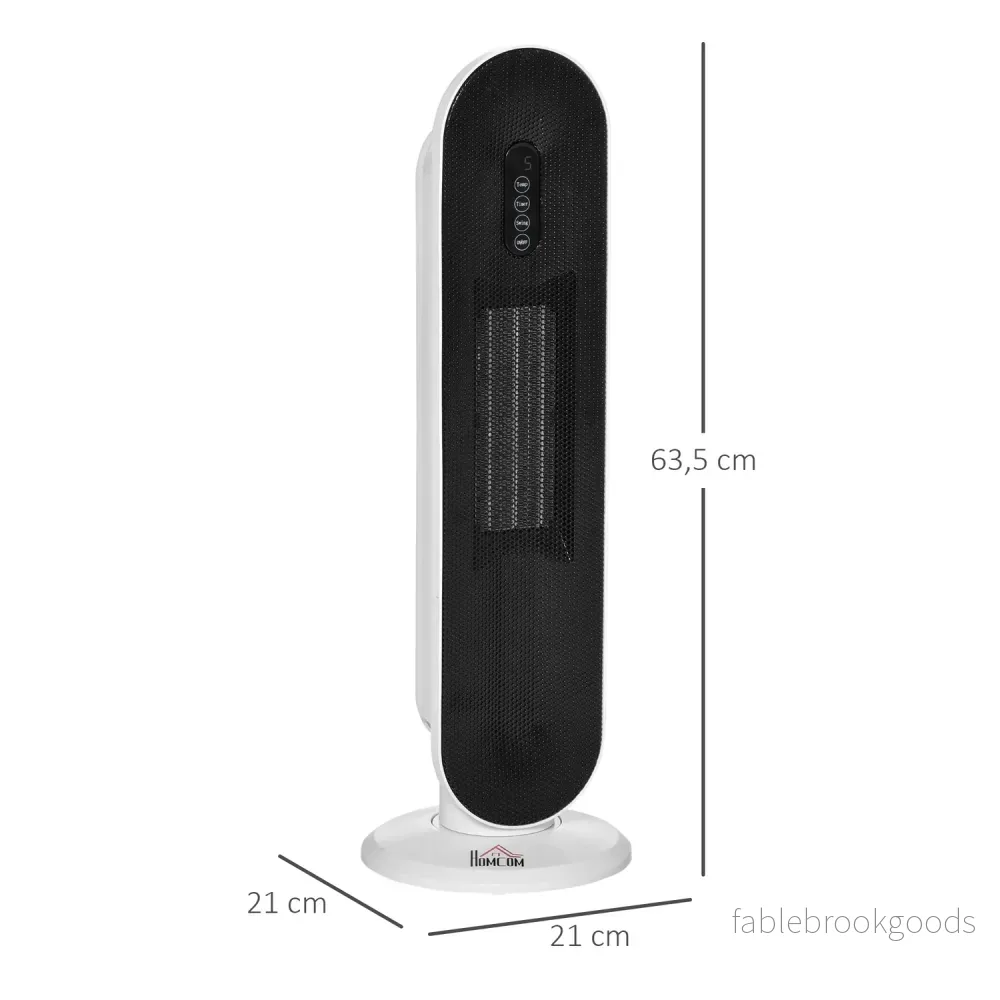 Keramisk tornvärmare, 2000W, Fjärrkontroll & Timer, Oscillerande - Bild 3
