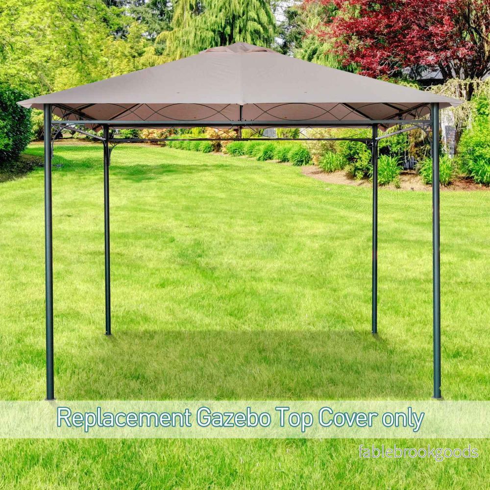 Gazebo takskydd, solskydd, beige polyester, 3x3 M - Bild 2