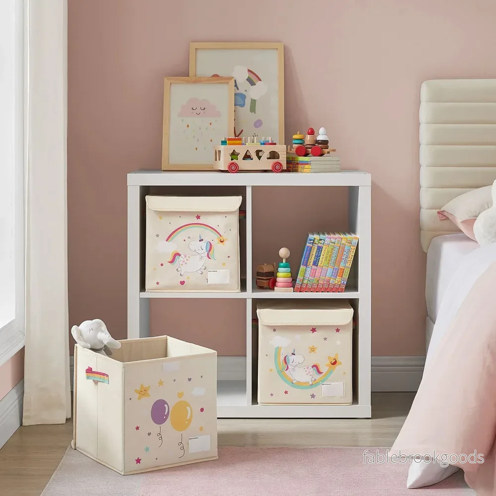 Förvaringskorgar – Set om 3 med lock – Beige - Bild 3