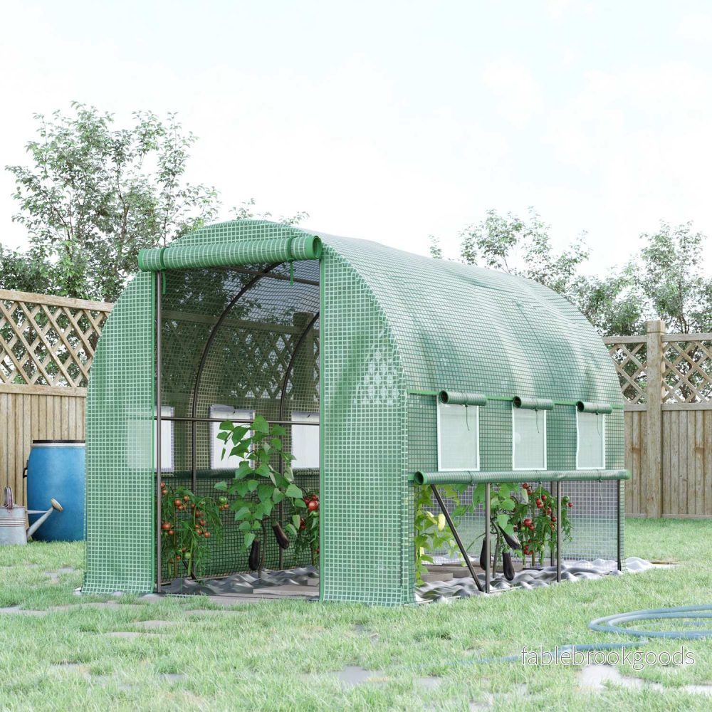 Walk-In Film Greenhouse – UV-skyddad, 6 fönster, 2,95x2x2M - Bild 2