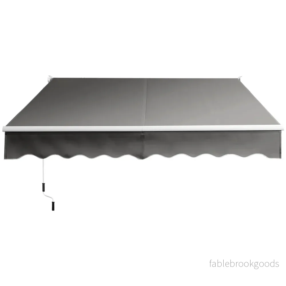 Utdragbar – Markis Aluminium Terrass Solskydd – 245 x 200 cm – Grå