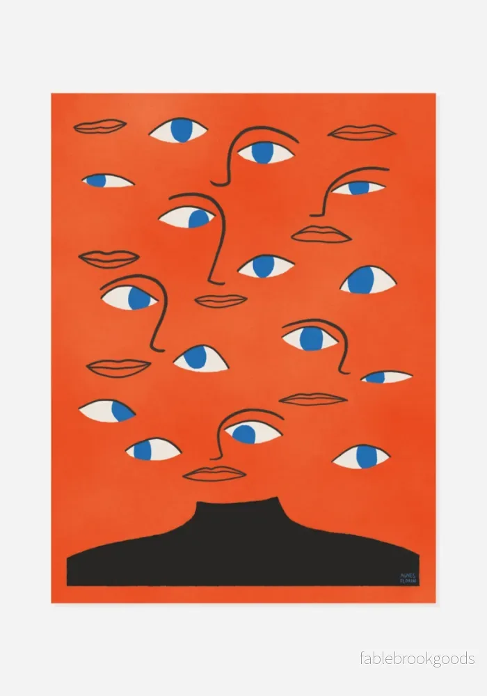 Poster, Agnes Florin, Vase of Faces