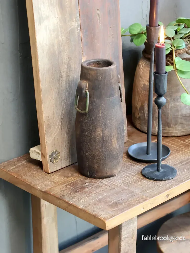 Sidobord i återvunnet trä – rustikt vintagebord - Bild 2