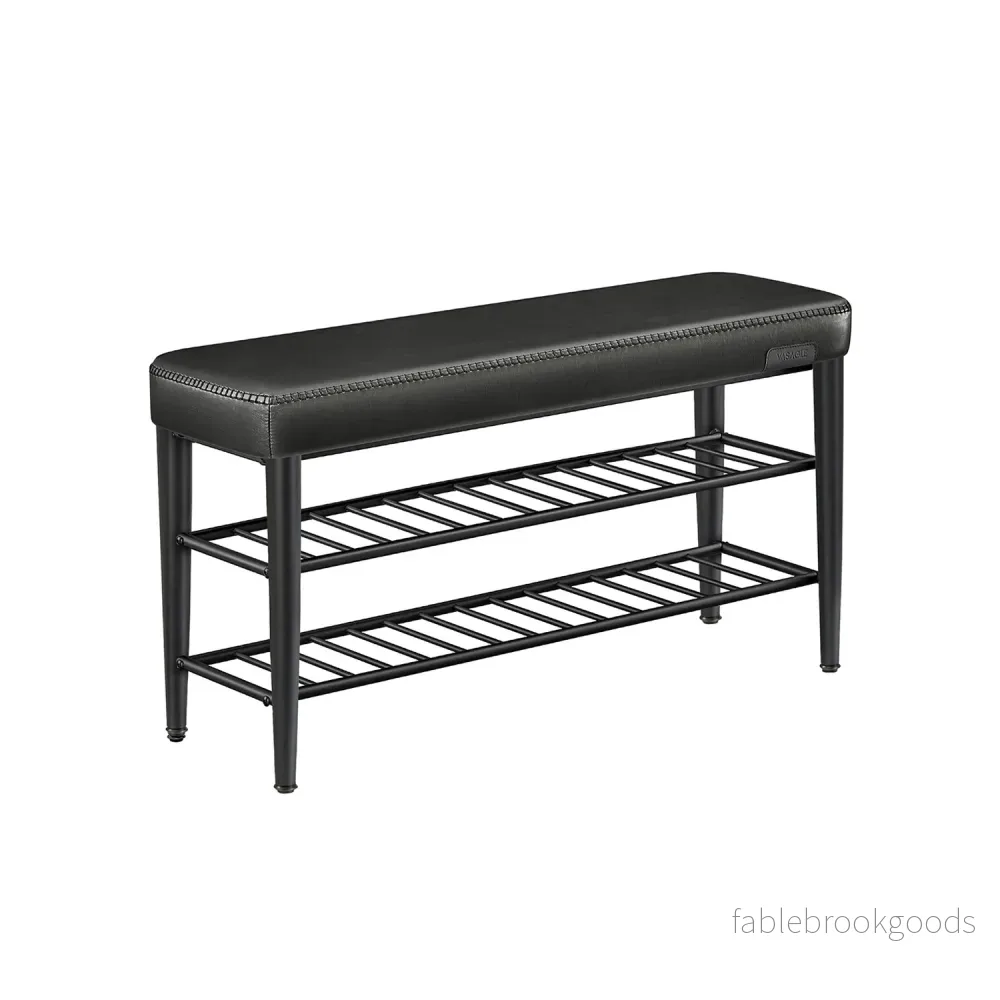 Skobänk – Med sömmar – Stål – Bläcksvart Skobänk – Med sömmar – Stål – Bläcksvart