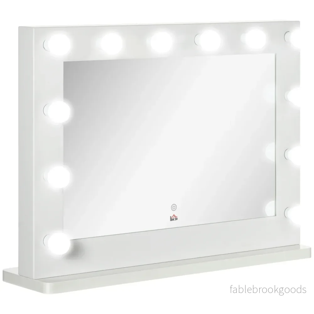 Hollywood Mirror, Dimbara LED-lampor, Touch Switch, 80x60 cm