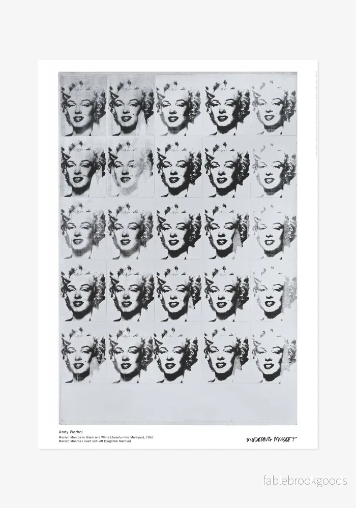 Poster, Andy Warhol, Marilyn in Black and White Poster, Andy Warhol, Marilyn in Black and White