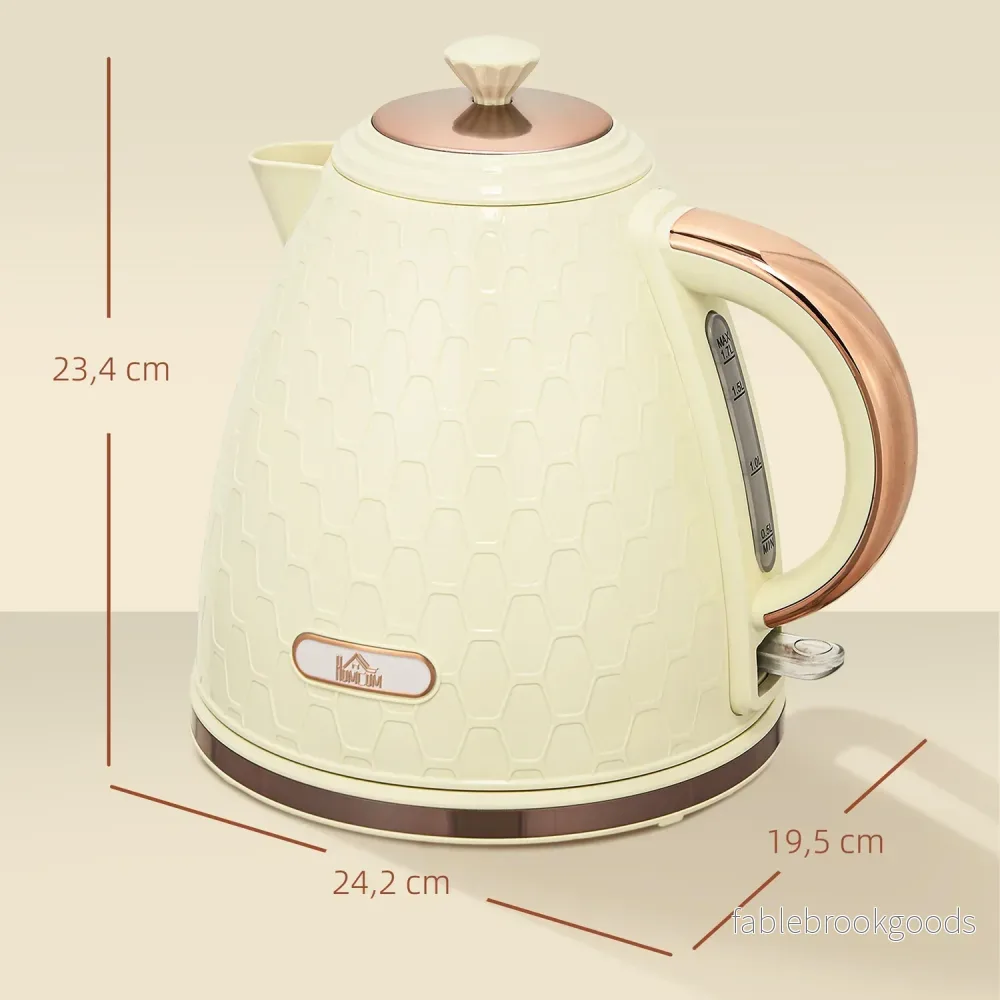 Vattenkokare, 2200W, Fönster, Filter, Beige - Bild 3