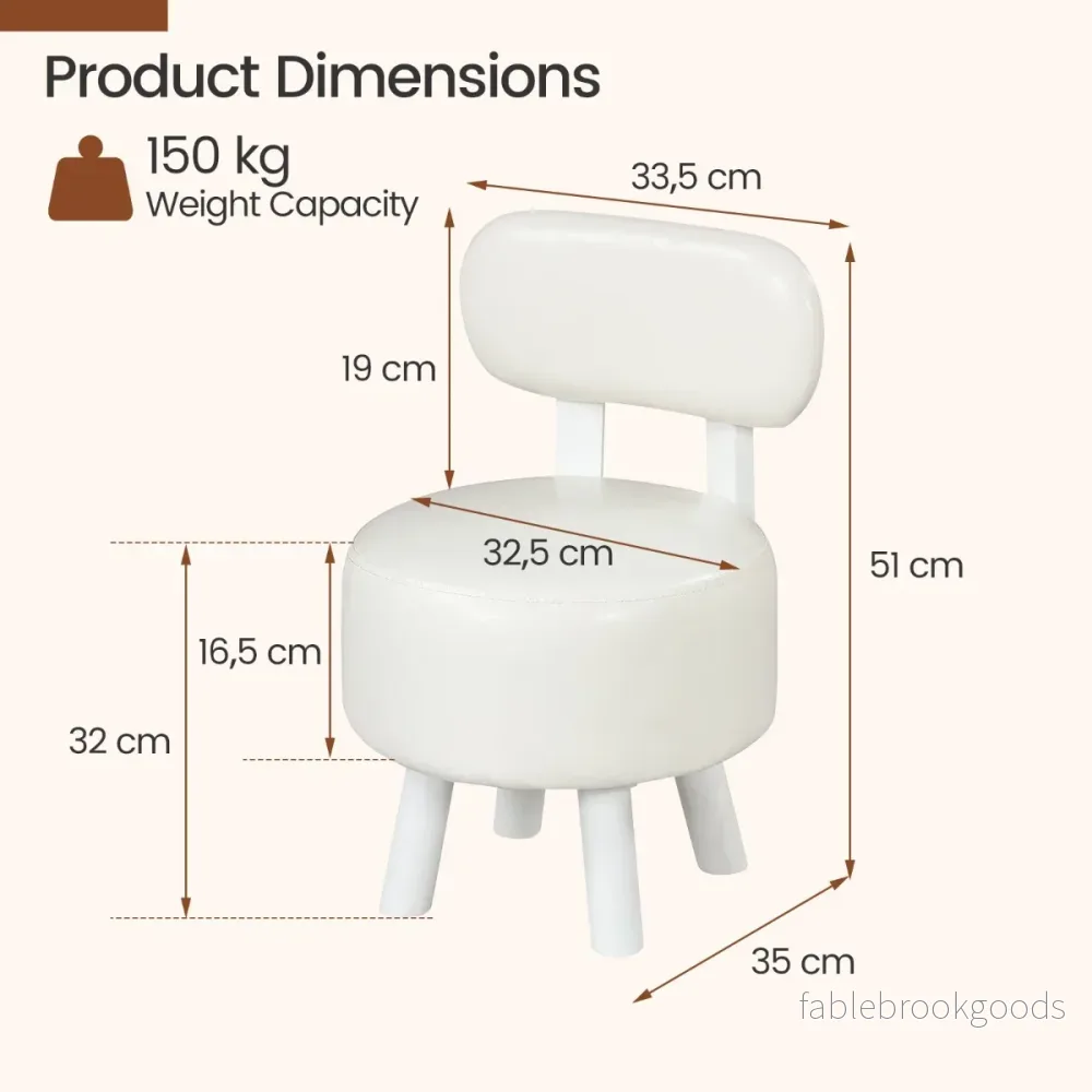 pack – sittpallar med ryggstöd och konstläderklädselPolstrad upp till bärkapacitet – 2 150 kg – Vit - Bild 2