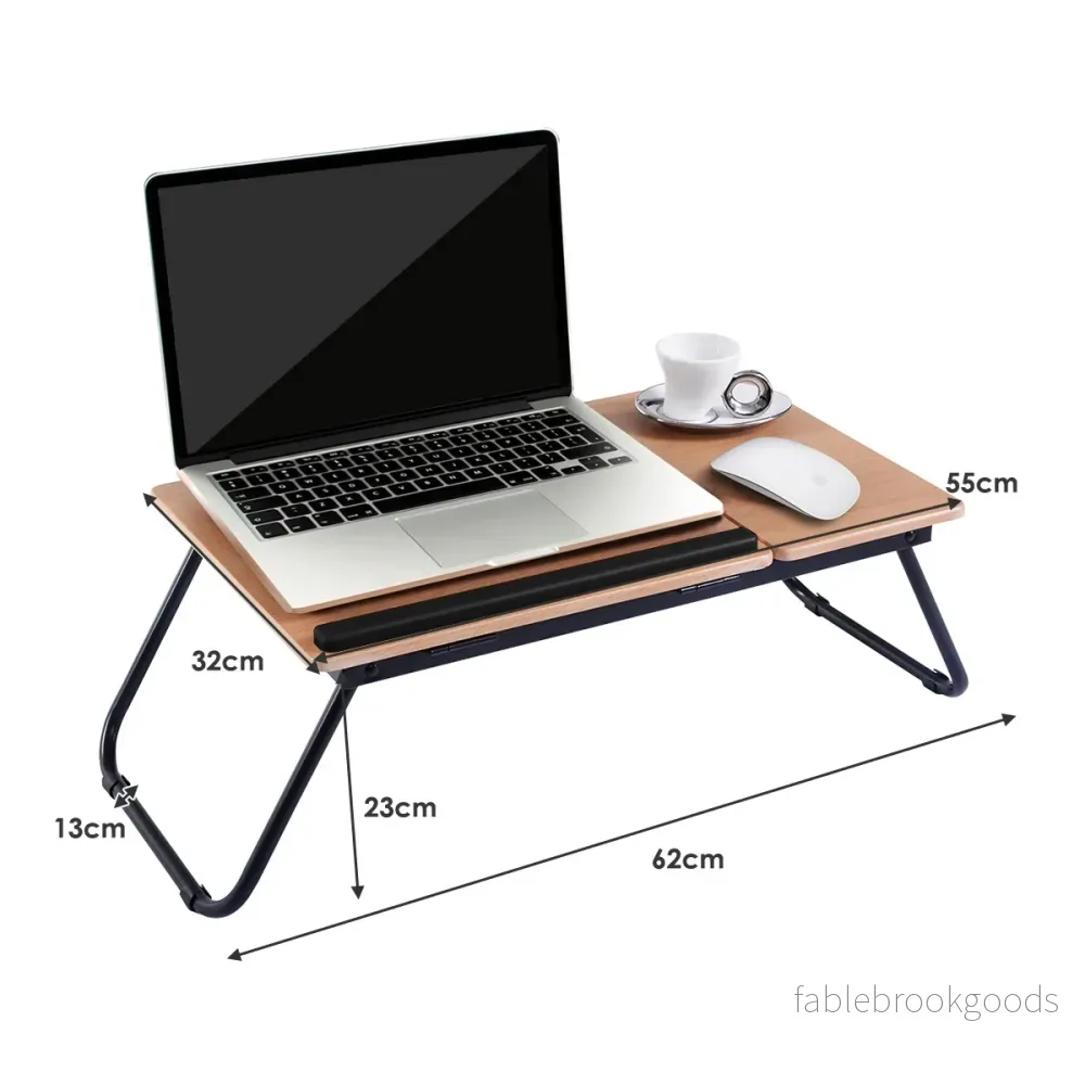 Arbetsbord – Laptopbord Notebookbord Sängbord Sängbricka Fällbart Lapdecks – Svart - Bild 2