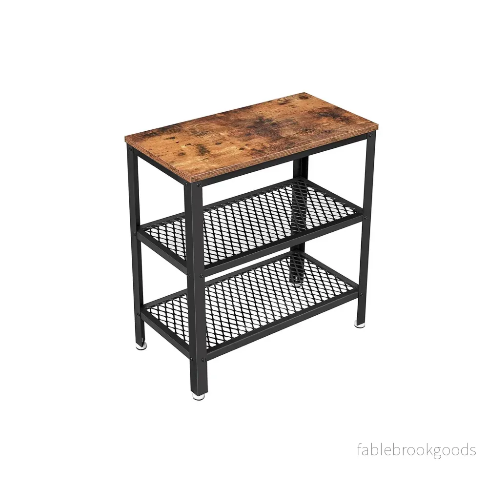 Sidobord – Smal modell med 3 hyllplan – Vintage mörkbrun Sidobord – Smal modell med 3 hyllplan – Vintage mörkbrun