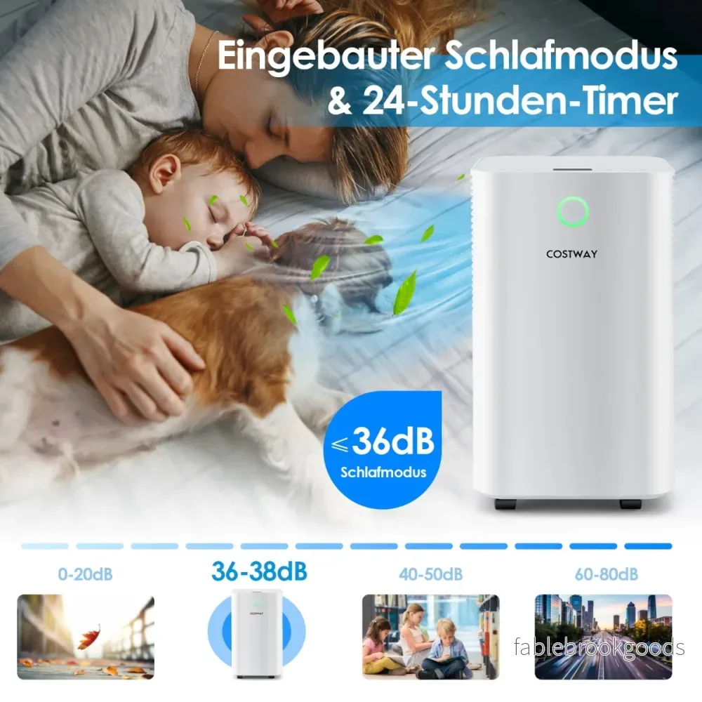 15㎡ – Avfuktare 15L med lägen Mobil – 3 25,5 x 22 x 45 cm – Vit - Bild 3