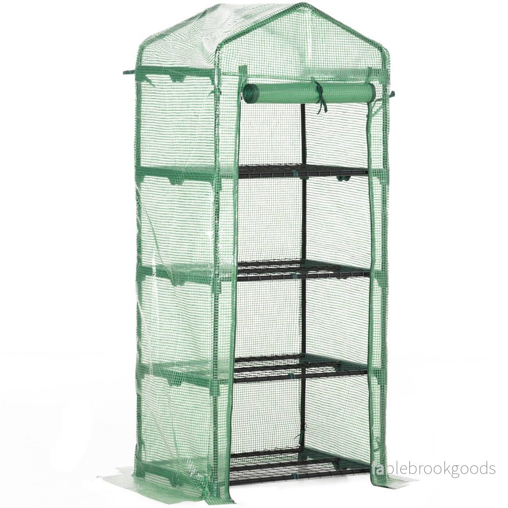 Greenhouse Cold Ram – 4 hyllor, 70x50x160cm, grön