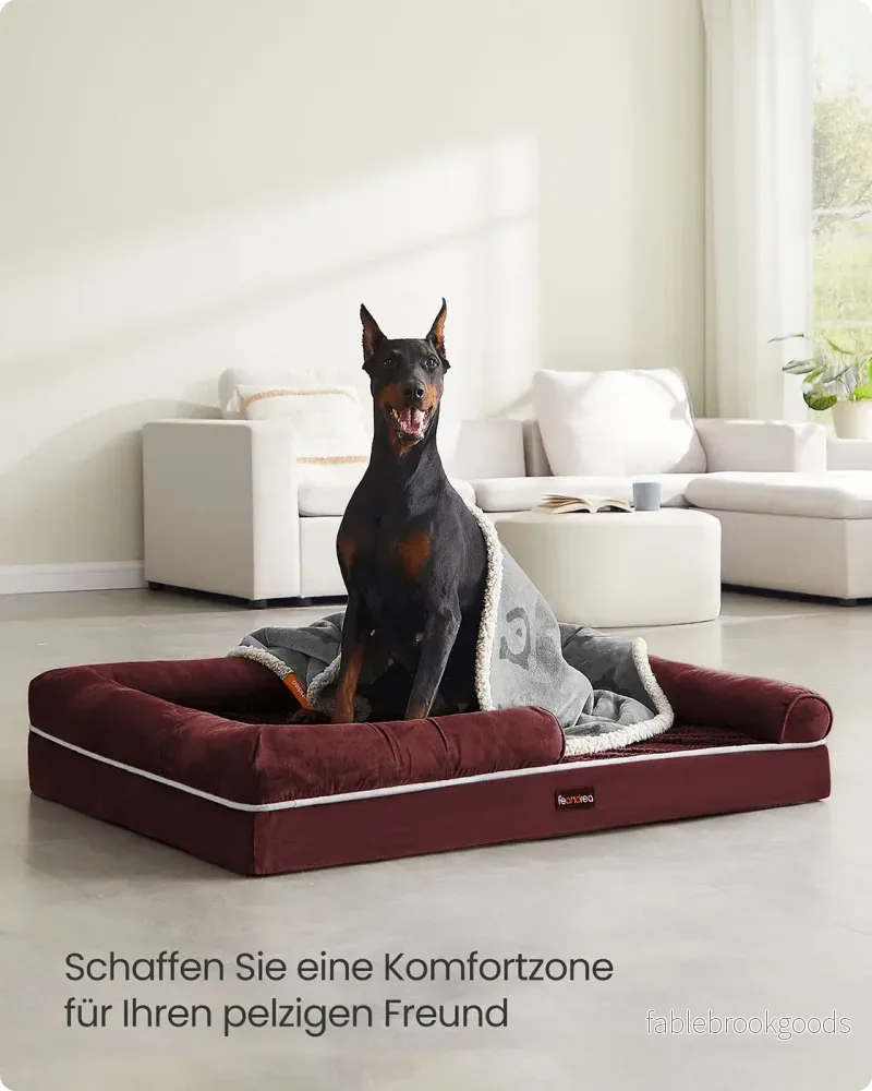 Ortopedisk hundsäng – Avtagbar kudde – Bärröd - Bild 2