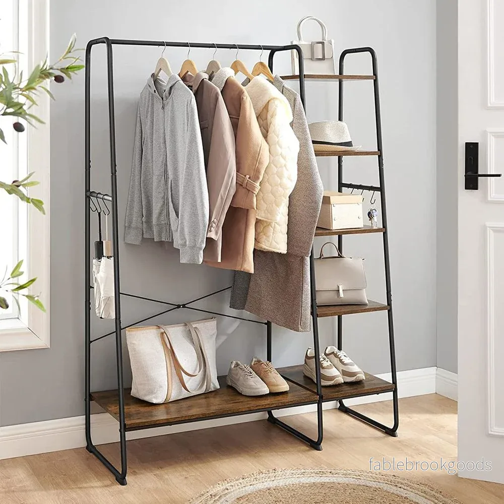 Garderob – Elegant design med gardiner – Svart - Bild 3