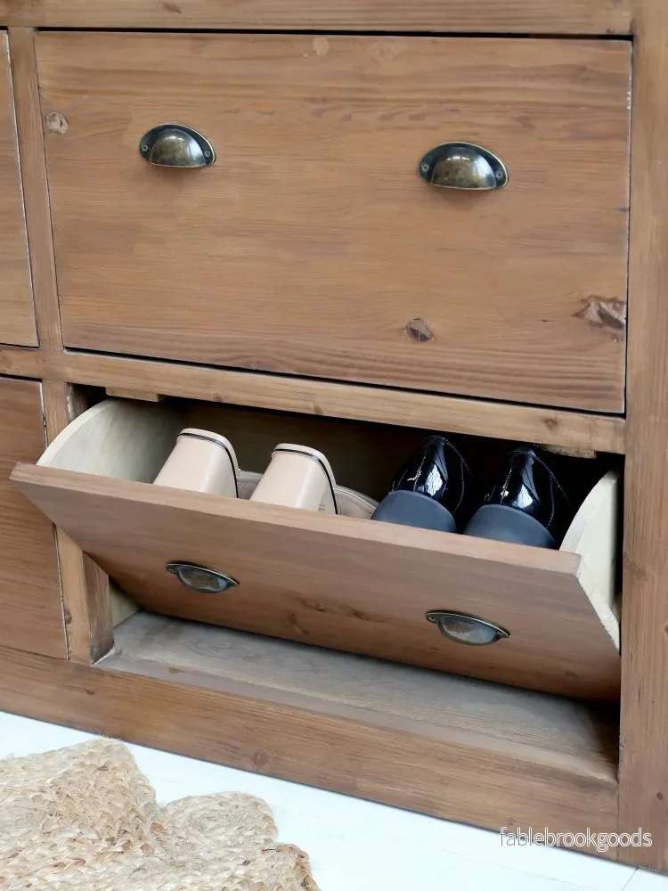 Skoskåp med lådor, hallförvaring - Bild 2