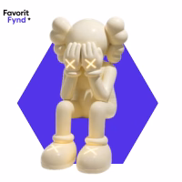 White LED Iconify Sitting Sculpture Life Size