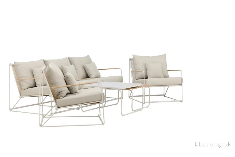 Palazzo Soffgrupp Beige – Loungegrupp med Soffa, Fåtöljer & Bord | Venture Home - Bild 3