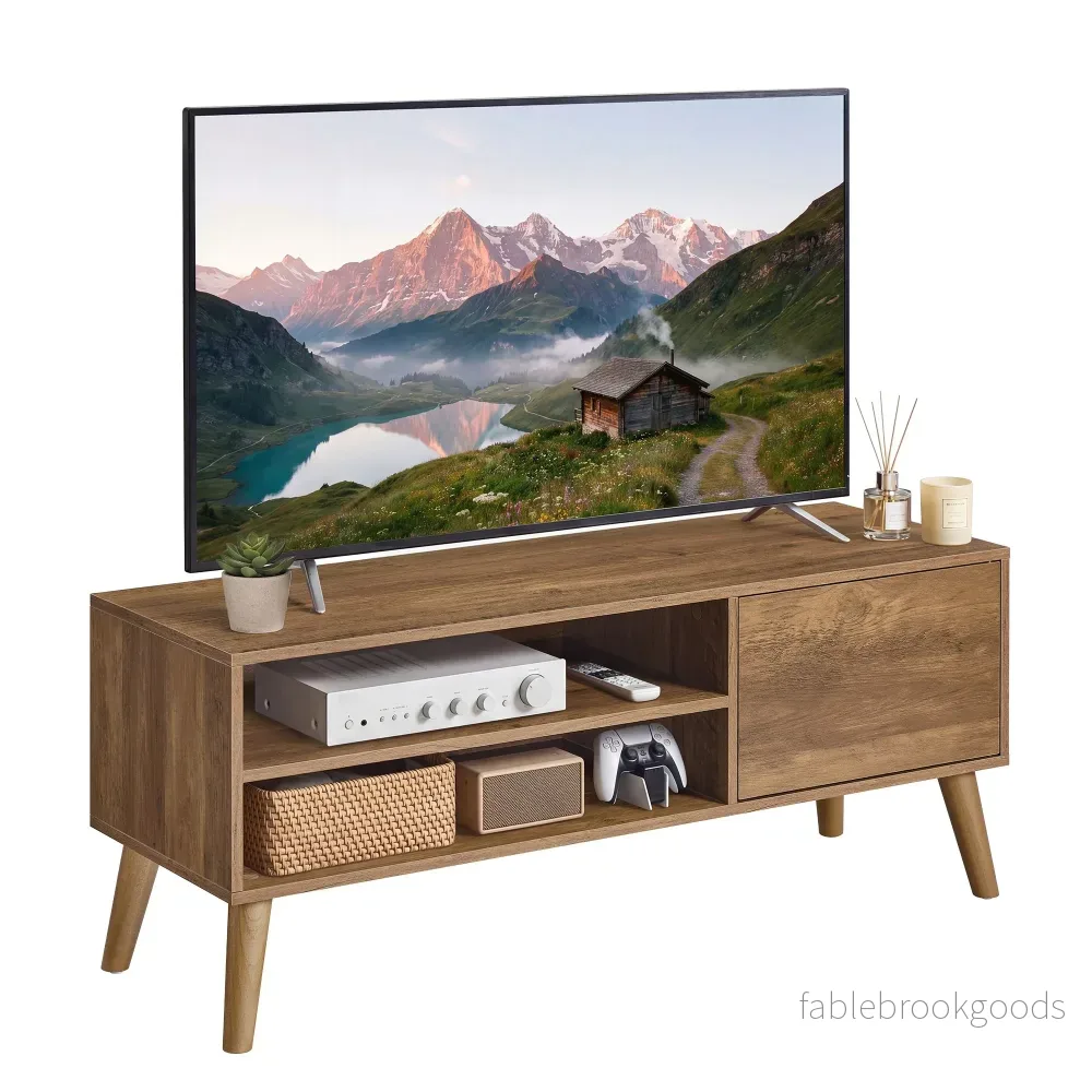 Tv-meubel – Voor Televisies tot 65 Inch – Warm aardbruin – 120 x 40 x 49 cm Tv-meubel – Voor Televisies tot 65 Inch – Warm aardbruin – 120 x 40 x 49 cm
