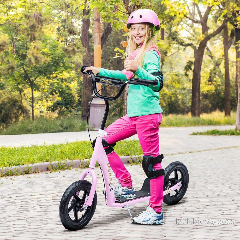 12-tums sparkcykel för barn med bakbroms, rosa - Bild 3