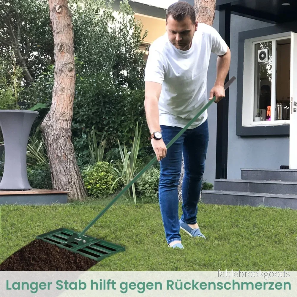 Utjämningsränna – med ergonomiskt handtag för marken – 75 x 25 cm – Grön - Bild 3