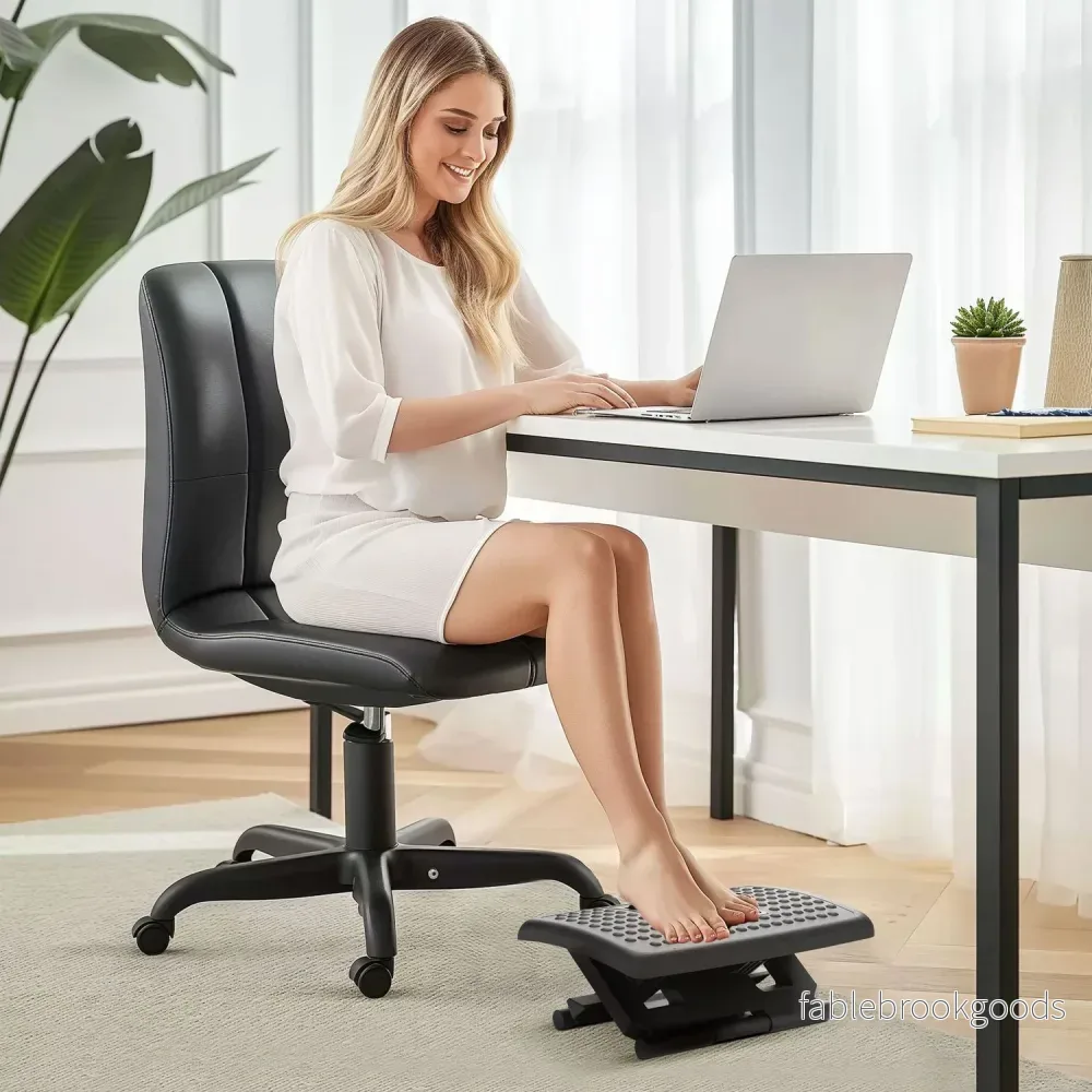 Justerbart halkfritt ergonomiskt fotstöd för hemmakontoret - Bild 2