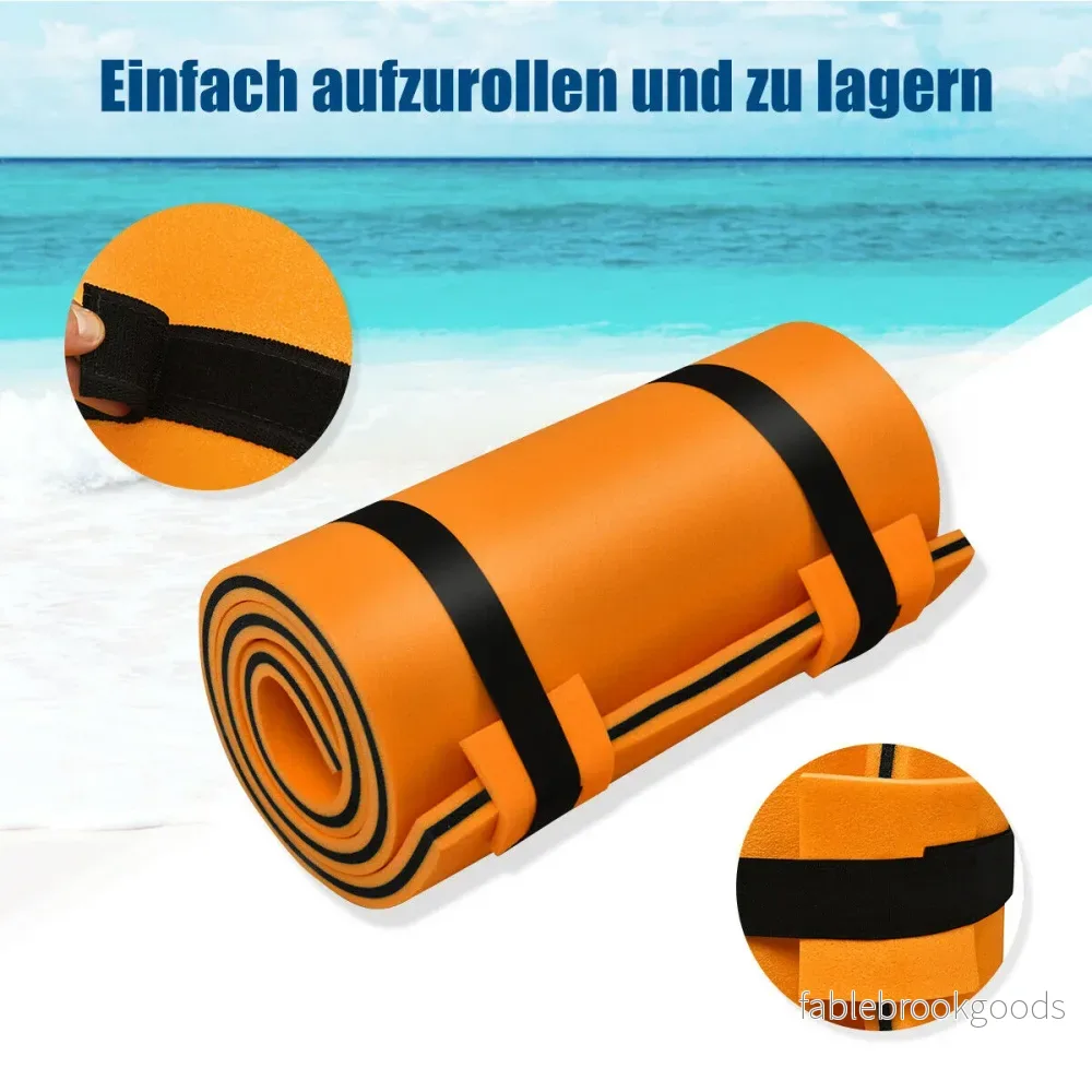 Vattenmatta – Flytmatta Vattenbädd Vattenmadrass Flytande ö Lastkapacitet – 60 kg 210 x 66 cm – Orange - Bild 3