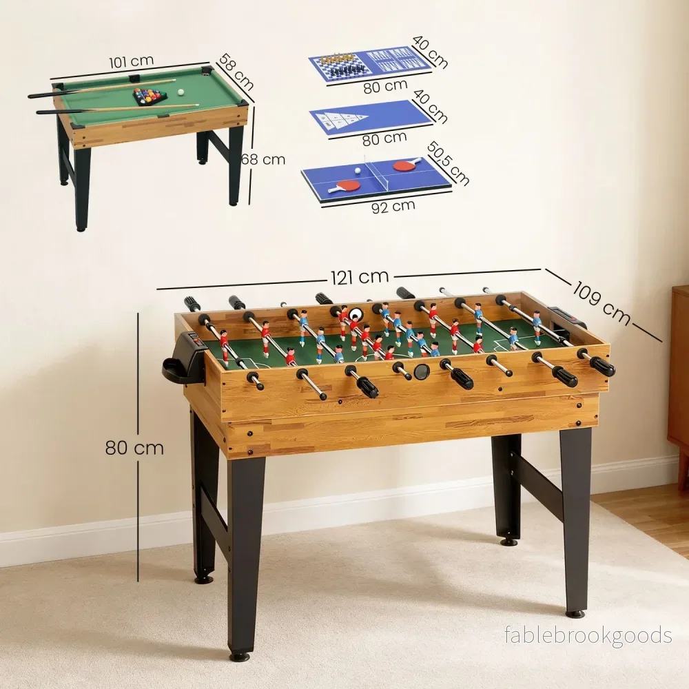 13-i-1-spelbord, fotboll, schack, biljard, MDF - Bild 3