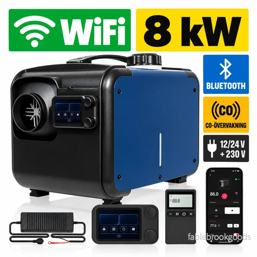 Dieselvärmare 8 KW – WiFi, CO-larm