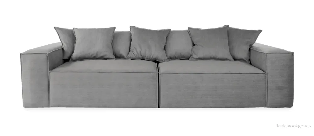 Stockholm 4-seater Sofa, exclusive Corduroy, Concrete, removable & washable covers Stockholm 4-seater Sofa, exclusive Corduroy, Concrete, removable & washable covers