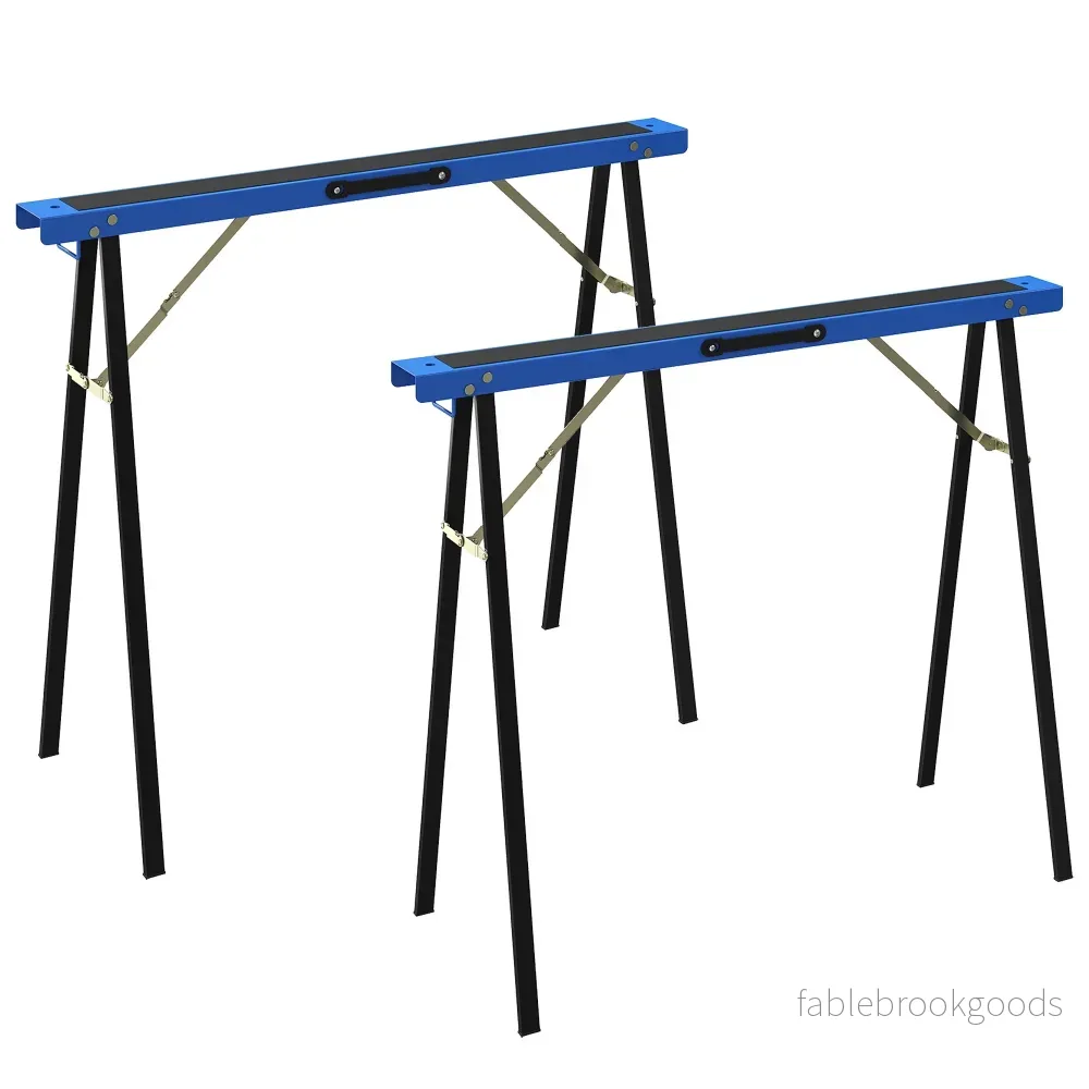 Hopfällbara metallsågbockar, set om 2, 350 kg kapacitet