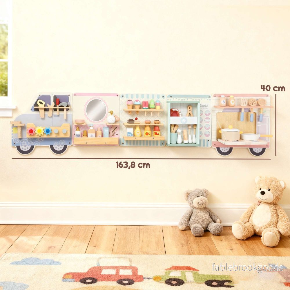 Montessori lastbilsvägg, aktivitetstavla, 163,8 cm, ålder 3+ - Bild 3