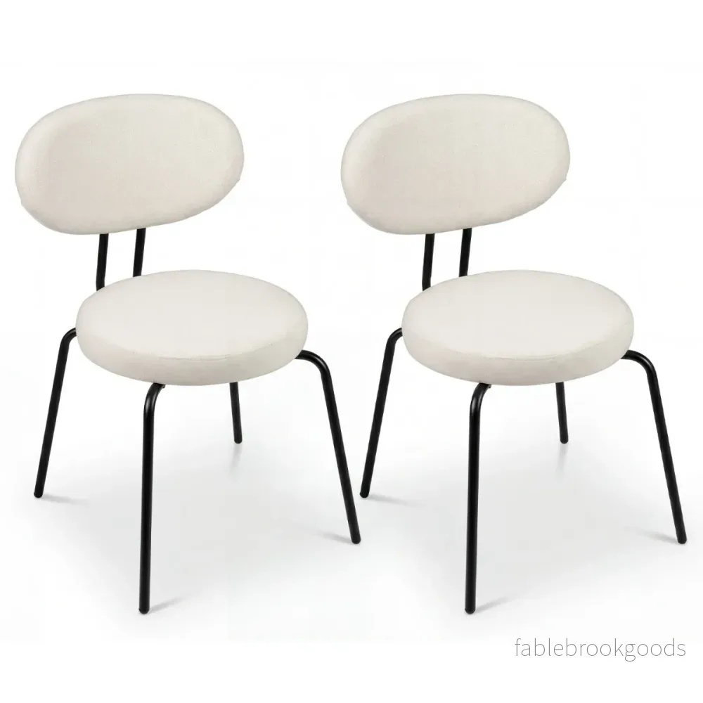 er – Set matsalsstolar med vadderad sits och ryggstöd, kökskarmstolar – 2 – Beige