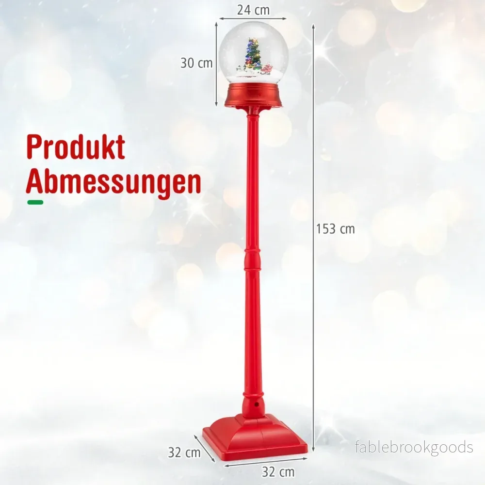 Musikalisk – jullykta Snögloblykta på stativ med melodier Julgran – 8 153 cm – Röd - Bild 2