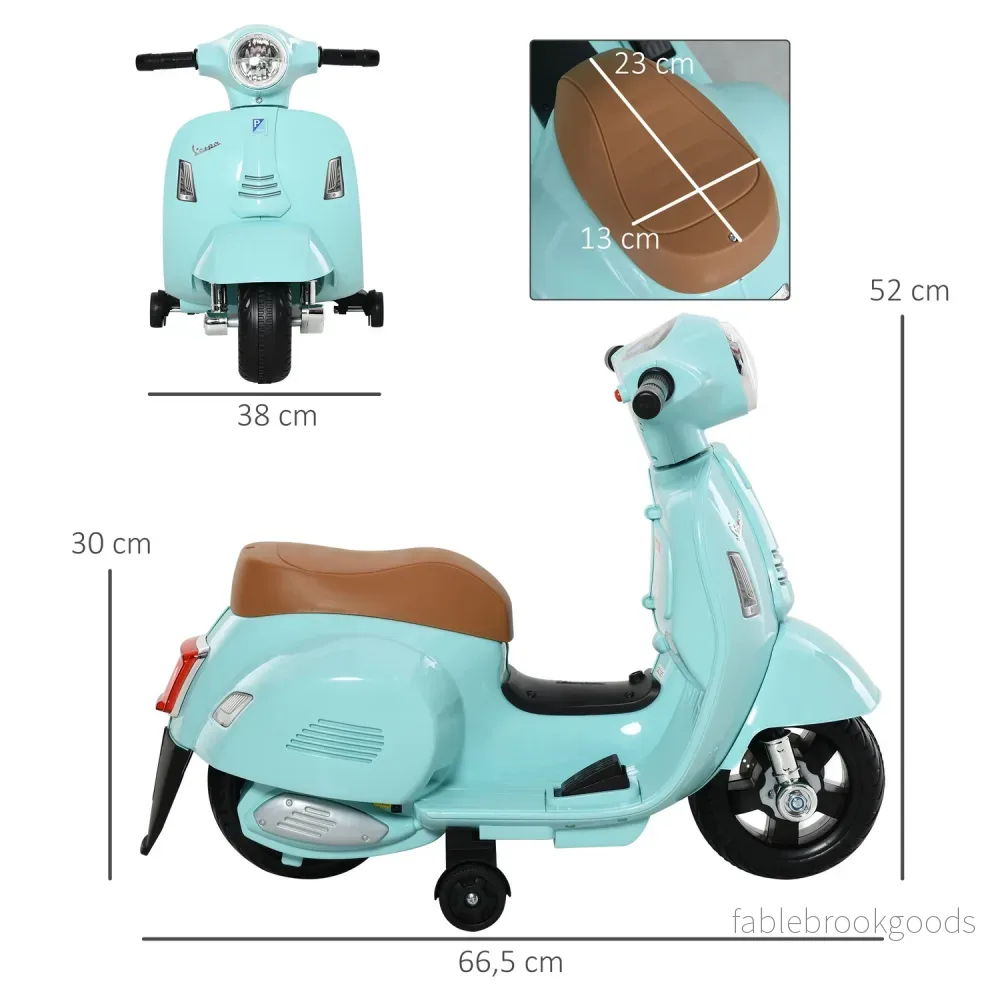 Electric Ride-On Vespa för barn, 18-36 månader, grön - Bild 3