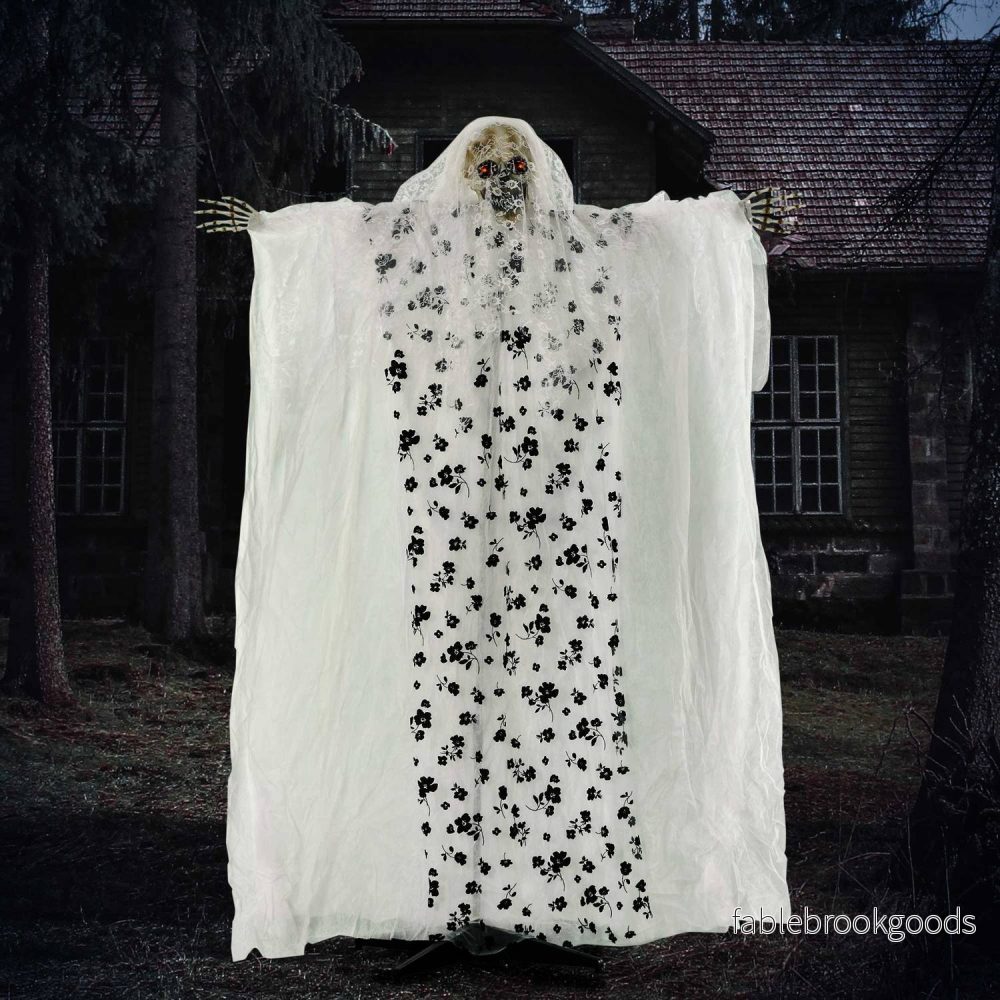 Halloween hängande spökbrudskelett, 175 cm, glödande ögon - Bild 2