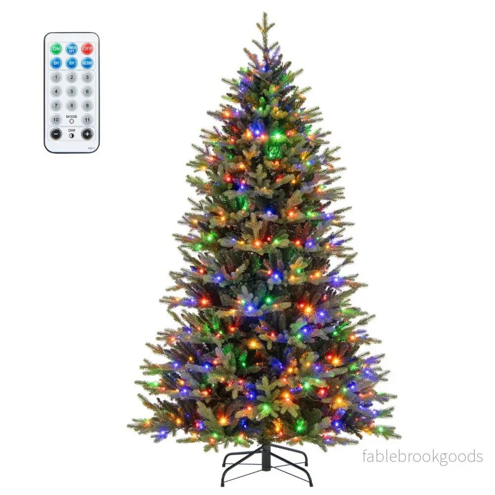 Hög – konstgjord julgran med grenar och LED lampor – 1646 470 210 cm – Grön