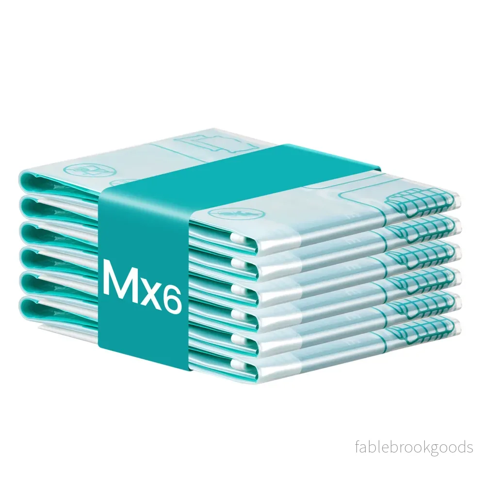 Vacuümzakken – Set van 6 – 70 x 50 cm – Herbruikbaar – Transparant Vacuümzakken – Set van 6 – 70 x 50 cm – Herbruikbaar – Transparant