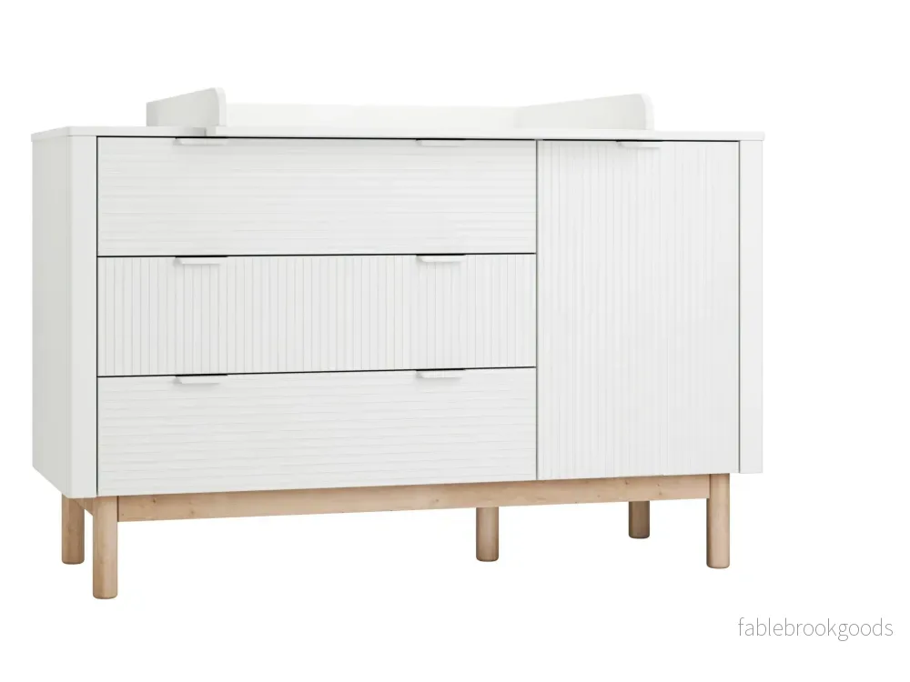 Maria 3-drawers + 1 door chest White color Maria 3-drawers + 1 door chest White color