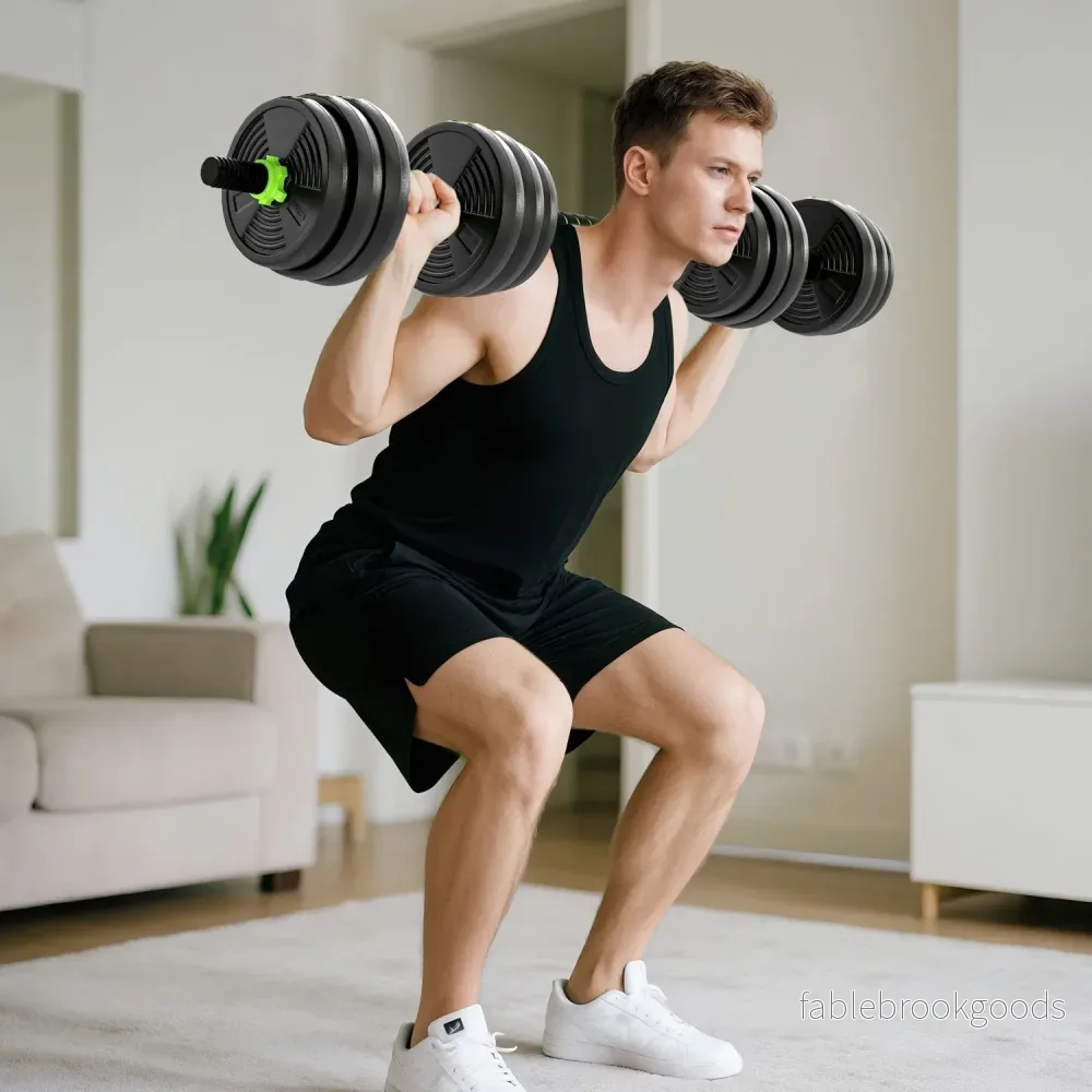 Justerbart hantelset 20 kg – 3-i-1-hemgymutrustning - Bild 2