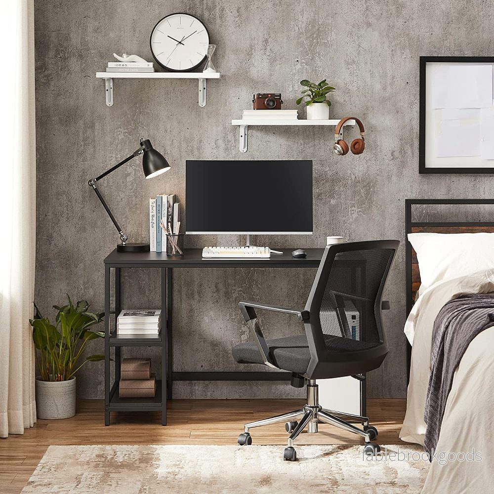 Skrivbord – Snyggt och praktiskt – Vintage brun-svart - Bild 3