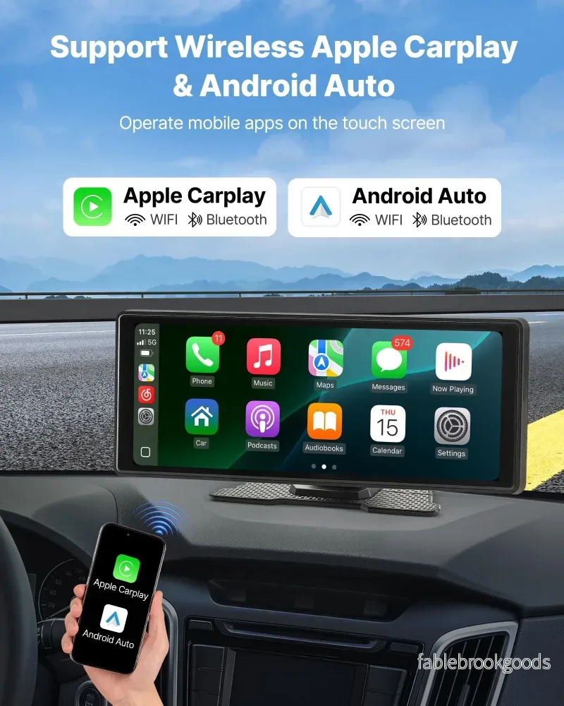 10" Trådlös CarPlay‑skärm - Bild 2