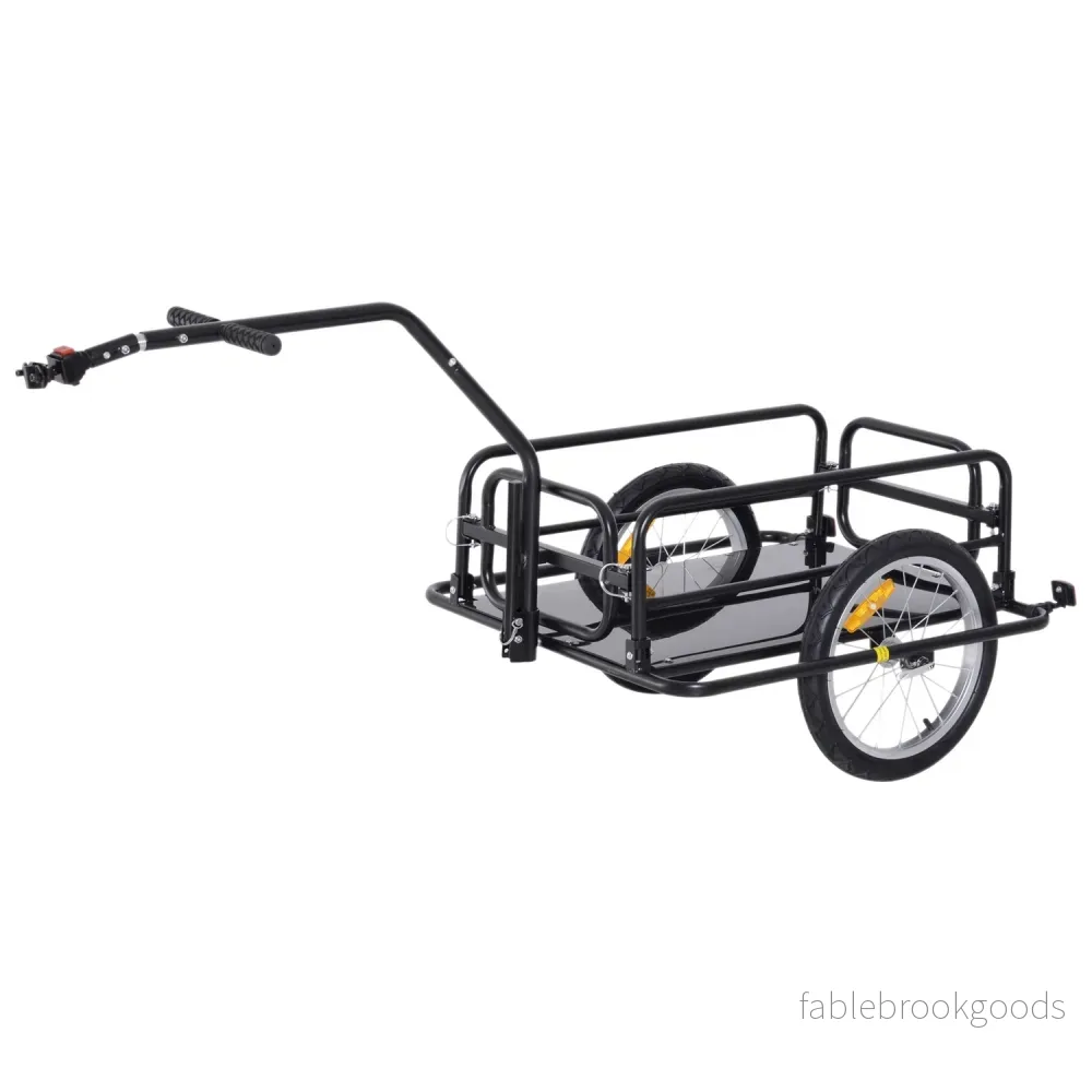 Cykellastvagn, 40 kg kapacitet, hopfällbar, svart Cykellastvagn, 40 kg kapacitet, hopfällbar, svart