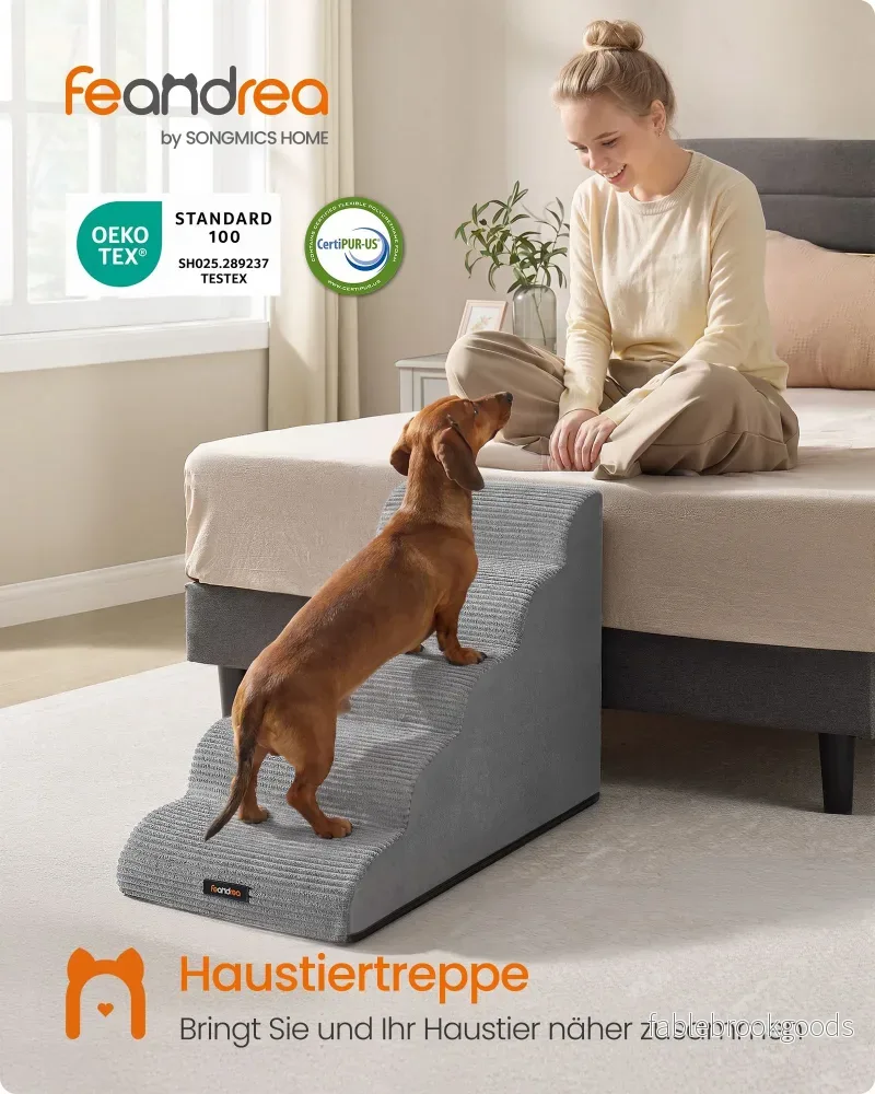 Hondentrap - Met Antislip Treden - Voor Kleine Honden - Duifgrijs - 84 x 40 x 58 cm - Bild 2