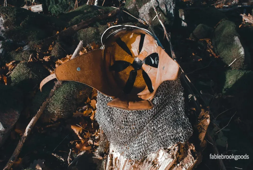 Vikingahjälm Gjermundbu med brynja - Bild 3