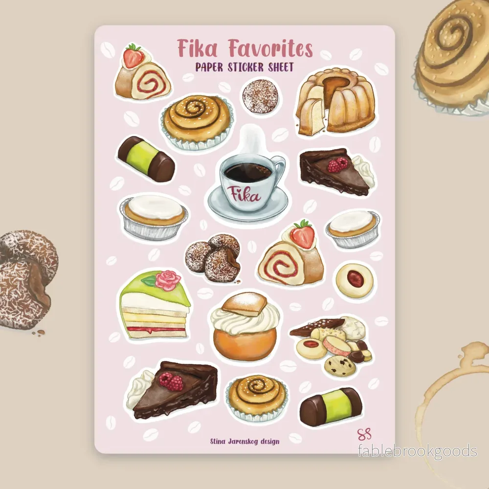 Klistermärkesark- Fika favourites - Bild 2