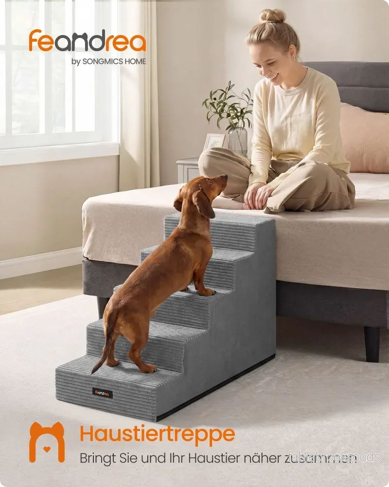 Hondentrap - Met Antislip Treden - Voor Kleine Honden - Grijs - 76 x 40 x 57 cm - Bild 2